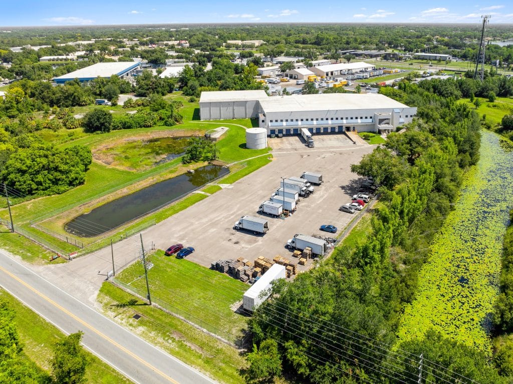 Commercial building aerial view