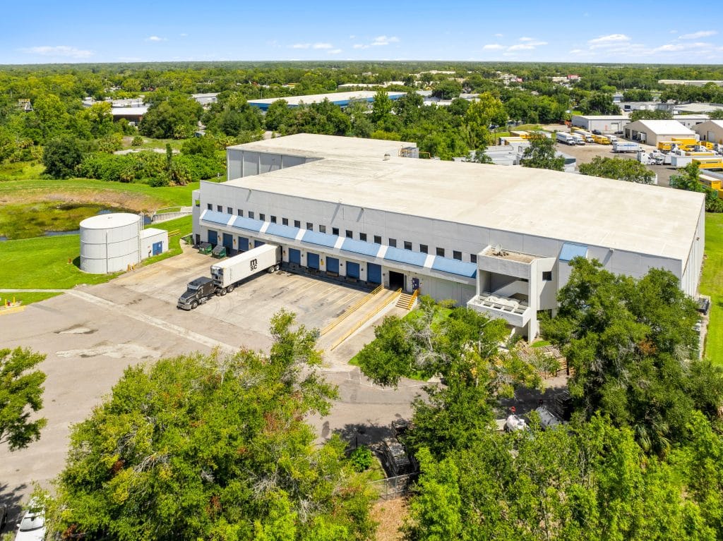 Commercial building aerial view
