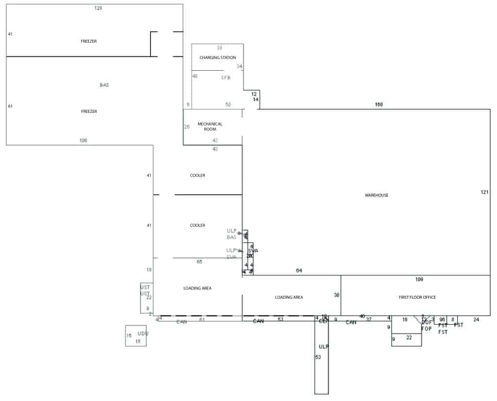 Floor plan of commercial space
