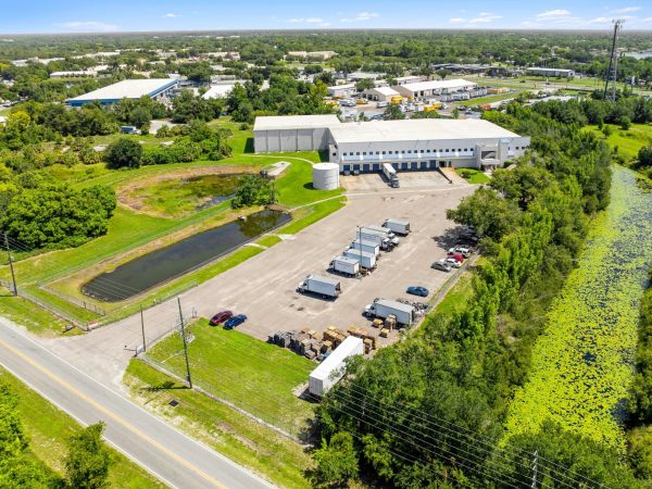Commercial building aerial view
